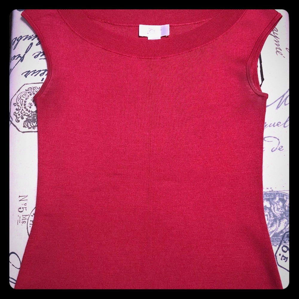 LOFT Pink silk blend knit top